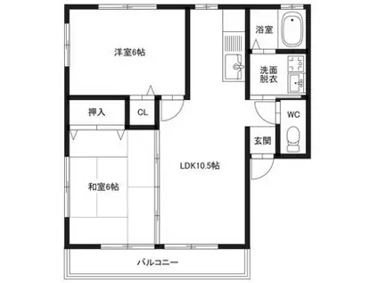 イノセントコーポ(2LDK/2階)の間取り写真
