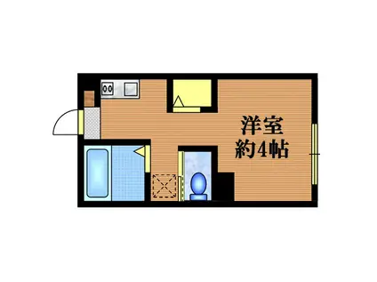 ヴィラ・フローレンスII(ワンルーム/2階)の間取り写真