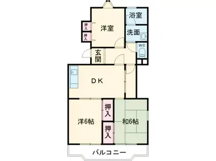 ベルハイムOKADA(3DK/3階)の間取り写真