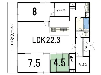 Gクレスト京都四条烏丸(3LDK/11階)の間取り写真