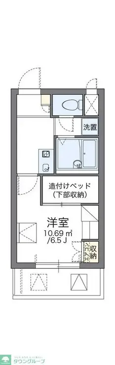 レオパレスハーナ 3階階 間取り