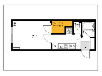 メゾンフェスタ浜(1K/1階)の間取り写真