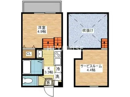 MODERN PALAZZO長崎大学前(1SK/1階)の間取り写真