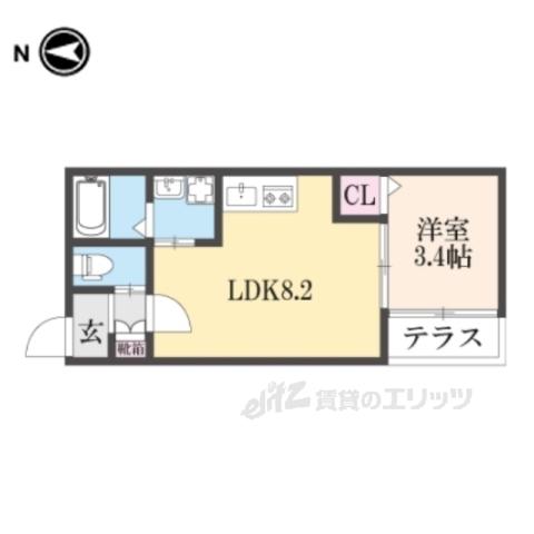 H-MAISON衣摺2(1LDK/1階)の間取り写真