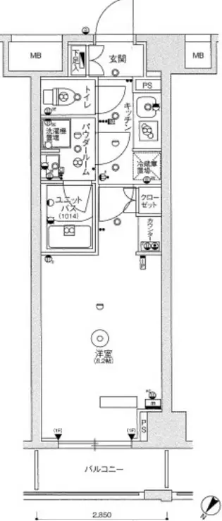 スカイコートヒルズ北新宿 4階階 間取り