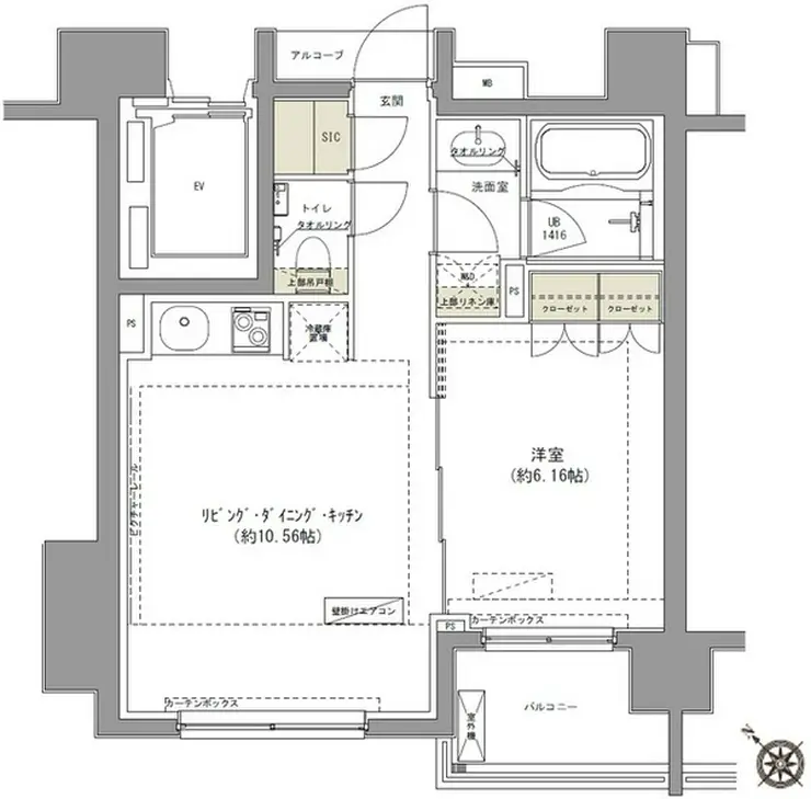 ガーデニア赤坂 7階階 間取り