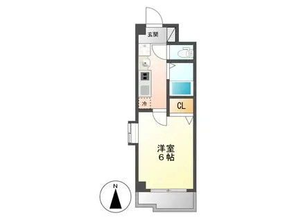 BASIC 2000(1K/3階)の間取り写真