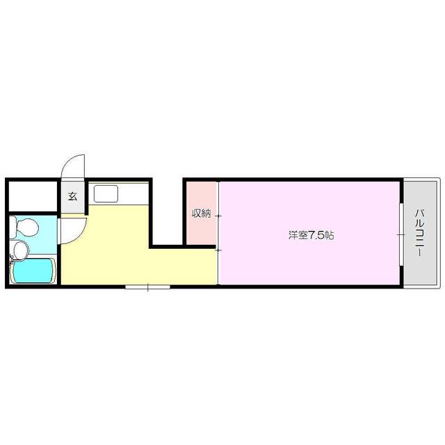 プルシャン西淡路(1K/3階)の間取り写真
