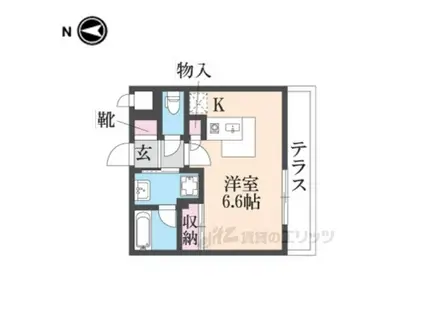 ノーブル参番館(ワンルーム/1階)の間取り写真