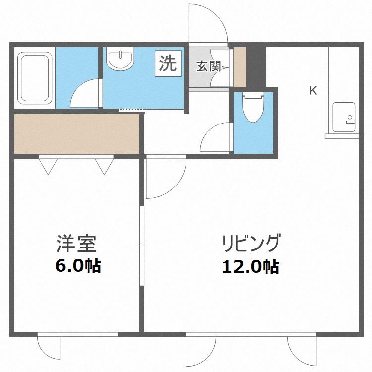 ヴェリーハイツ(1LDK/3階)の間取り写真