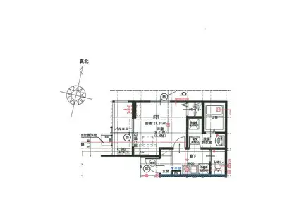 キャプテンデッキ(1K/1階)の間取り写真