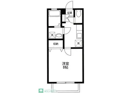 ローズシャトー(1K/2階)の間取り写真