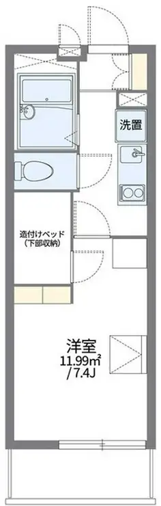 レオパレスアルファード 1階階 間取り
