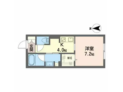 シャーメゾン大垣郭町(1K/1階)の間取り写真