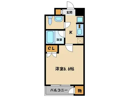 アデッソ志村ユニフォートデザイン(1K/4階)の間取り写真