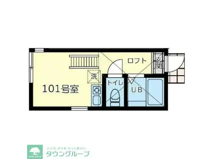 ユナイト和田町ラファイエット(ワンルーム/1階)の間取り写真