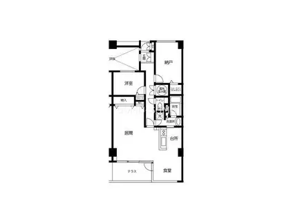 TLRレジデンス磯子駅前(1LDK/6階)の間取り写真