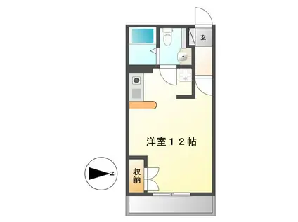 アル・ドゥ・6(ワンルーム/6階)の間取り写真