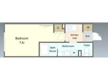 AGRACES小竹向原(1K/3階)の間取り写真