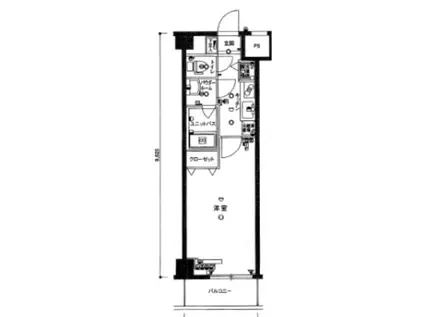 スカイコート板橋Ⅴ(1K/4階)の間取り写真