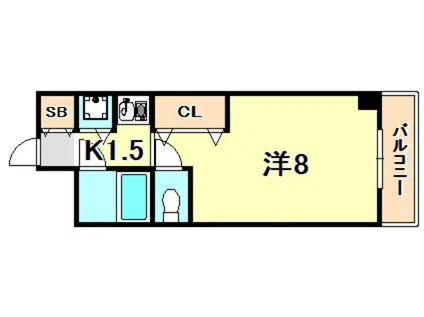 ステーションプラザ神戸西(1K/11階)の間取り写真
