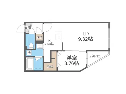 GRAN FERIA(1LDK/5階)の間取り写真