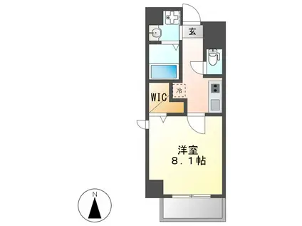 シャルマン新栄(1K/2階)の間取り写真