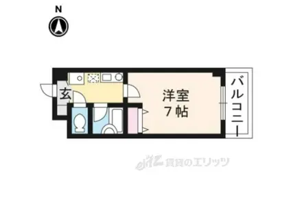 AVENIR北白川(1K/3階)の間取り写真