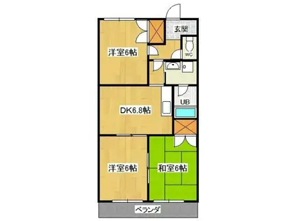 エステートKAMIYA(3DK/3階)の間取り写真