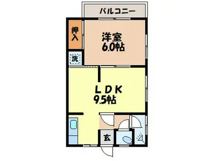 PEACE MAISON SHIRAKI(1LDK/1階)の間取り写真