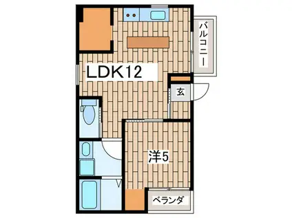 坂ノ下CLASSRESORT 工事(1LDK/2階)の間取り写真