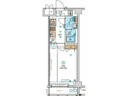 SHOKEN RESIDENCE 横浜生麦II(1K/4階)の間取り写真