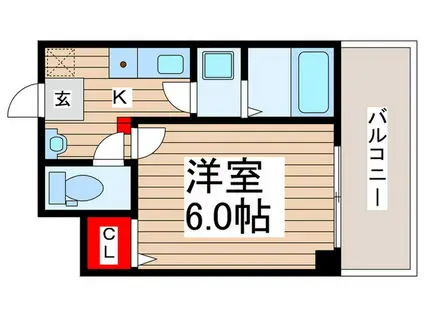 ラグーナ木場公園(1K/2階)の間取り写真