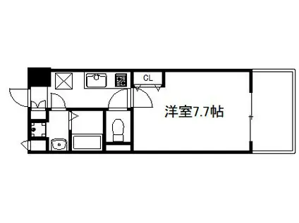 BADGE KYOTO DOOR(1K/3階)の間取り写真