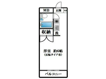 プラティーク池上本門寺(ワンルーム/3階)の間取り写真