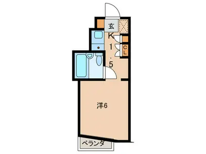 ラピス21(ワンルーム/2階)の間取り写真