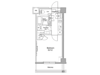 ザ・パークハビオ神泉(1K/3階)の間取り写真