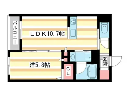 SHAMAISON FORESTAI(1LDK/4階)の間取り写真