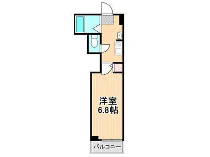 グランクオール青井イースト(1K/2階)の間取り写真