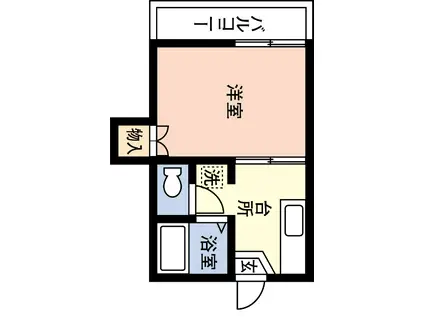 フォーシーズン(1K/2階)の間取り写真