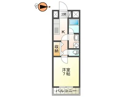 SHINKO・ハイツ(1K/4階)の間取り写真