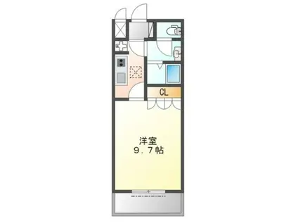 クレシア(1K/1階)の間取り写真