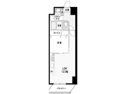 ORANGE PORTE(1LDK/3階)の間取り写真