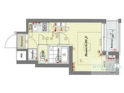 ビバリーホームズ中延II(1K/4階)の間取り写真