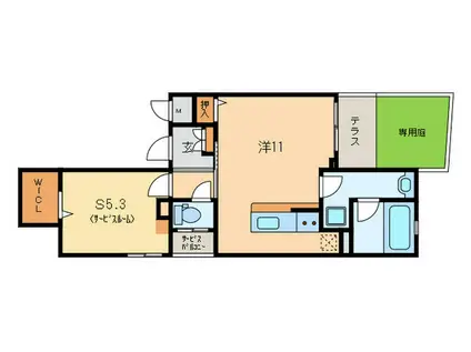 MAISON DOUCE(ワンルーム/1階)の間取り写真