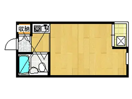 ブルーメエノモト(ワンルーム/2階)の間取り写真