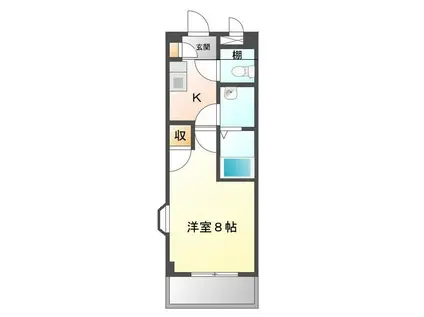 レジェンド(1K/2階)の間取り写真