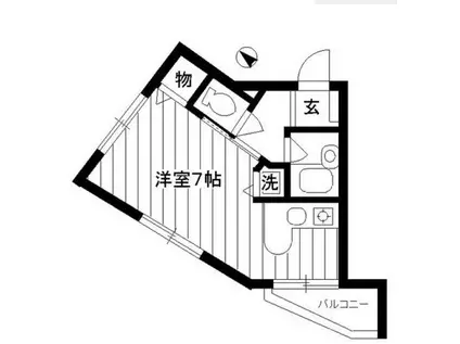 ルプレ荻窪(ワンルーム/2階)の間取り写真