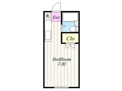 エステートピアK(1K/2階)の間取り写真