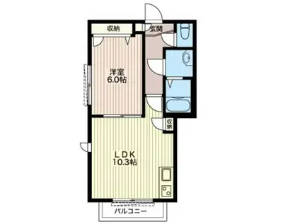 山王・兆(1LDK/2階)の間取り写真